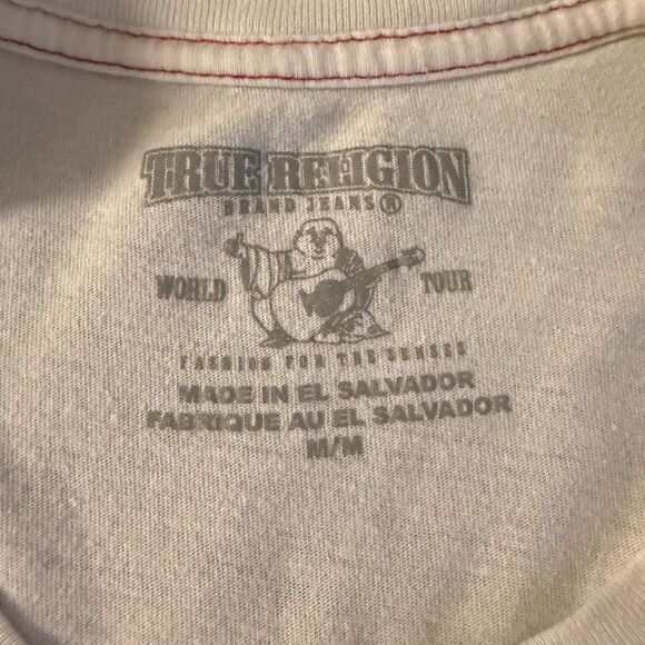 True Religion Graphic Tee | Size M | Red Horseshoe Logo | Streetwear LA Vibes - Picture 3 of 12